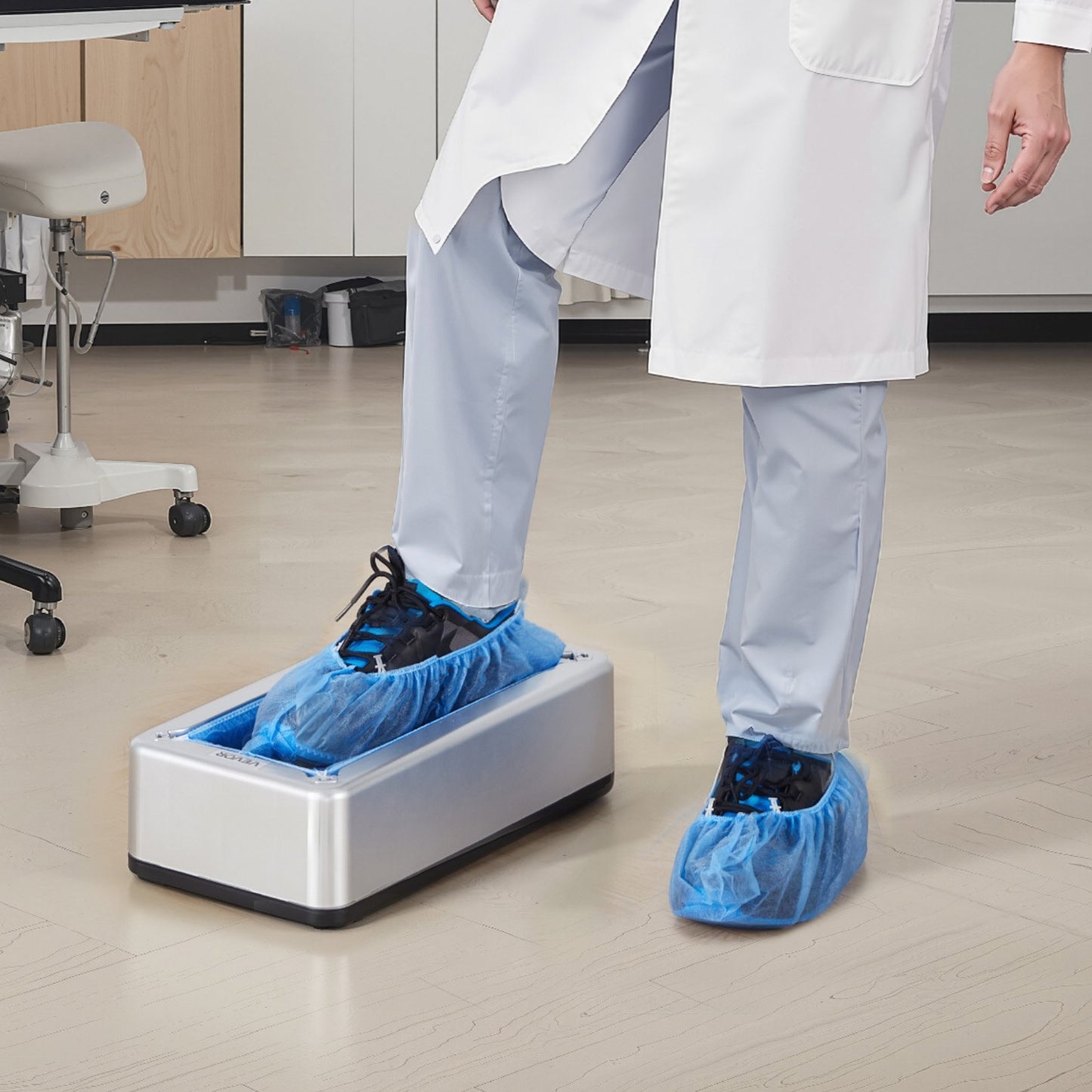 Shoe Cover Dispenser Fits Up To US 11 With Disposable Plastic Covers