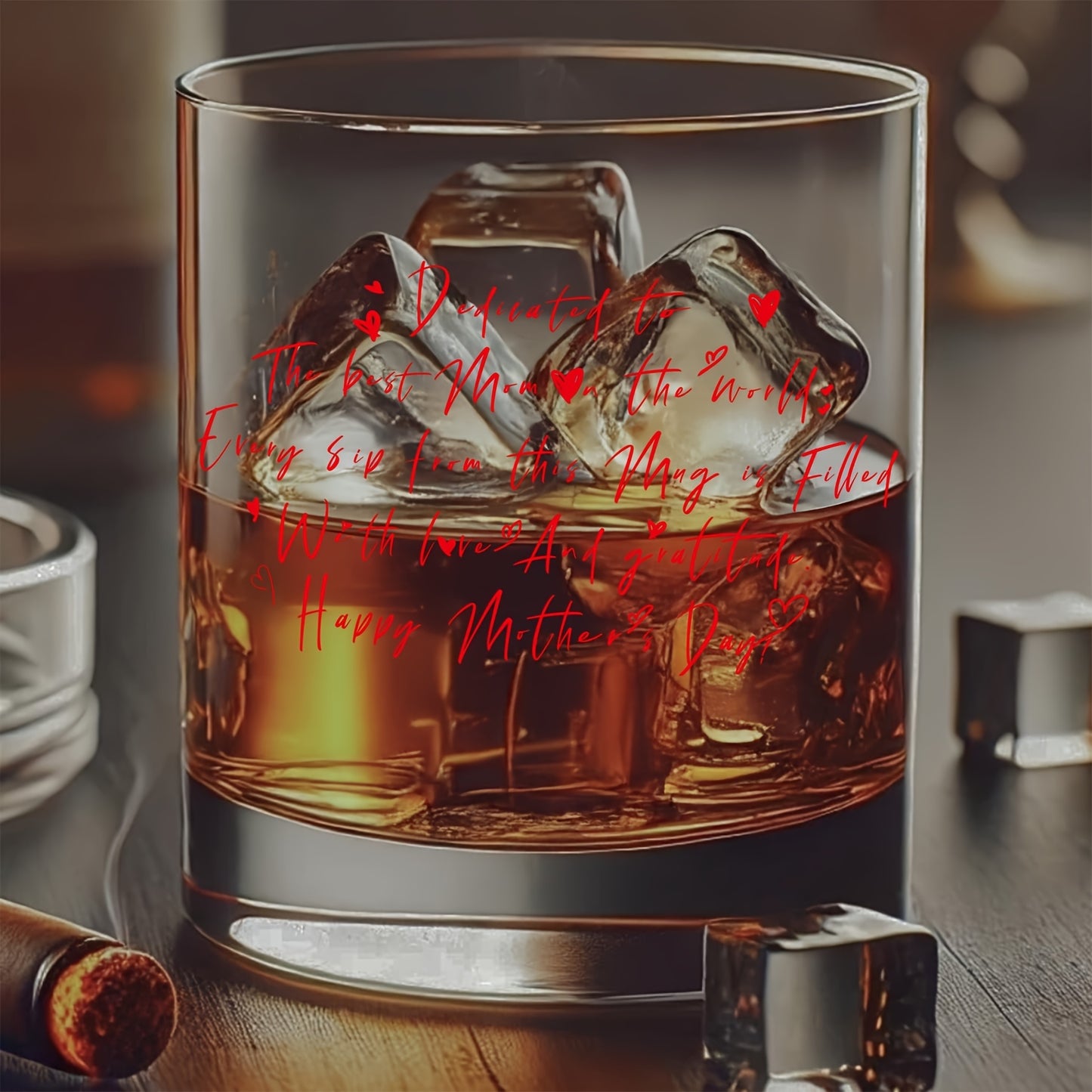 Presidents Day Mothers Day Whiskey Glass